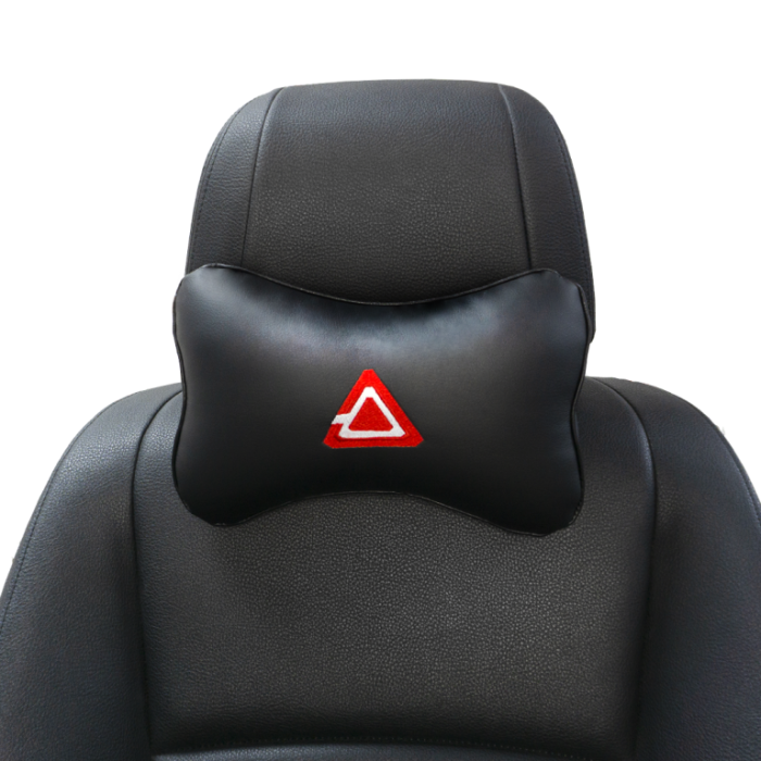 Подушки под шею Подушка под шею черная с вышивкой Toyota Caldina